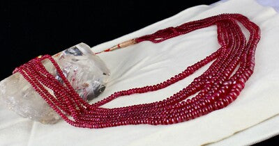 Certified Natural Spinel Beads Necklace Round 692 Ct Fine Gemstone 7 L