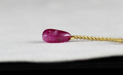 Certified Natural Untreated Burmese Ruby 9ct Drops Gemstone Pendant