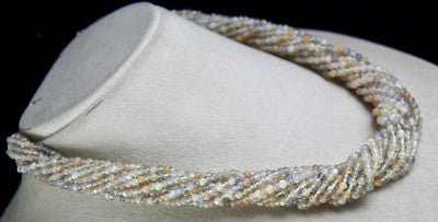 Natural Moonstone Beads Necklace 14 L 519 Ct Sterling Silver Fashion Jewelry