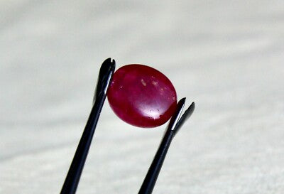 Certified Gtl Natural Untreat Burmese Ruby 6.21 Ct Round Cabochon Gem Ring