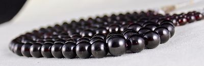 Natural Red Garnet Round Beads Necklace 1451 Ct Gemstone Beaded Fashion Jewelry