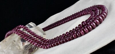 Certified Natural Ruby Beads Necklace 1190ct Big Gemstone Statement 3 L