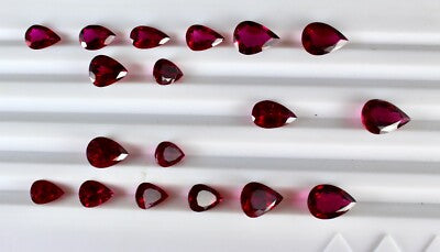Certified Natural Rubellite Pink Tourmaline Pear Cut 61.20 Ct Loose Gemstone Set