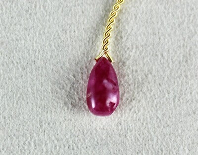 Certified Natural Untreated Burmese Ruby 9ct Drops Gemstone Pendant
