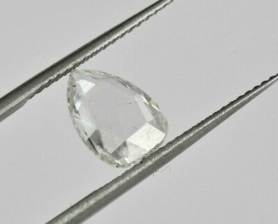 Certified Natural Rose Cut Diamond 1.47ct Pear Stone For Ring Pendant