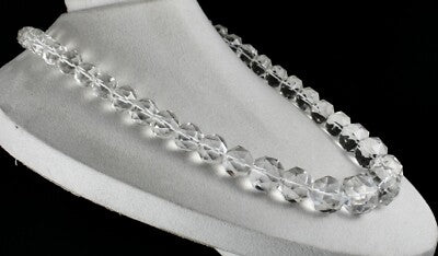 Big Natural Rock Crystal Quartz 1604 Cts Faceted Gemstone Necklace