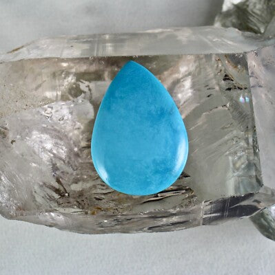 Certified Natural Arizona Turquoise Pear 39.96 Ct Loose Gemstone Pendant
