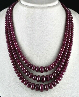 Certified Natural Ruby Beads Necklace 1190ct Big Gemstone Statement 3 L