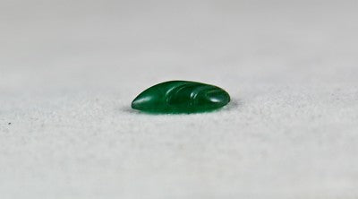Zambia Natural Emerald Leaf Carved Gemstone 3.02 Ct For Rings Or Pendants