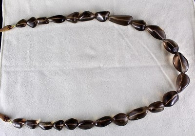 Natural Smoky Quartz Beads 768 Carats Tumble Gemstone Fashion Necklace