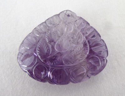 Certified Natural Brazilian Amethyst 253ct Heart 46mm Gemstone Pendant