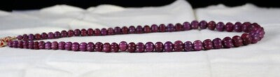 Certified Natural Unheat Ruby Carved 513ct Melon Gemstone Beads Necklace