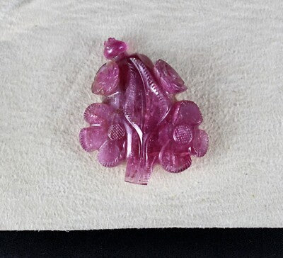 Certified Natural Pinkish Tourmaline Flower 103.90 Ct Old Gemstone Pendant