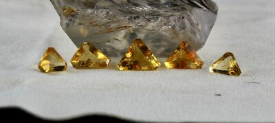 Natural Yellow Citrine 24.16ct Fancy Cut 5 Pcs Loose Gemstone Set