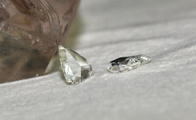 Certified Natural Rose Cut Diamond 2.29ct Pear Shape Pair Loose Gemstone Earring