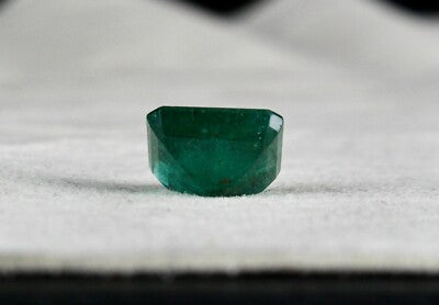 Certified Emerald Octagon 7.71 Ct Gemstone Ring Pendant In Sterling Silver