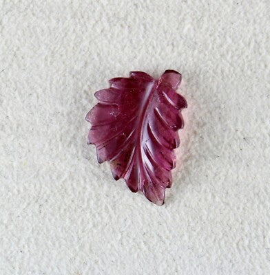 Natural Pink Tourmaline 5.44 Ct Carved Leaf Gemstone For Pendant Ring