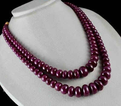 Certified Natural Ruby Beads 1380ct Round 18mm Gemstone Necklace Collection