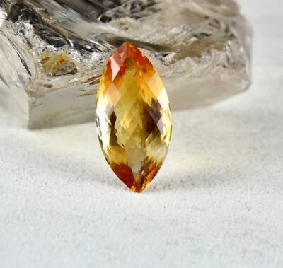 Natural Yellow Citrine 15.87ct Fancy Faceted Gemstone Pendant Designing