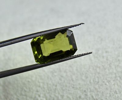 Certified Natural Green Tourmaline 9.42ct 9x15mm Rectangle Gemstone For Ring
