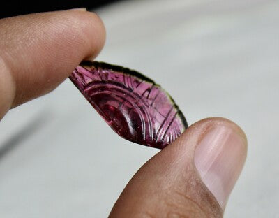 Natural Multi Tourmaline 34.97ct 4 Pcs Carved Gemstone For Earring Design