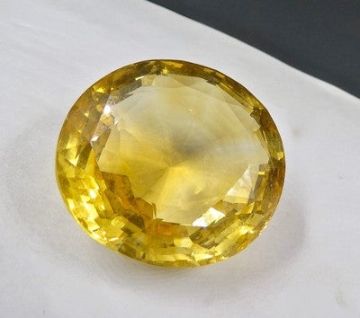 Natural Yellow Citrine 232 Ct Oval Cut 41mm Loose Gemstone Pendant Certified