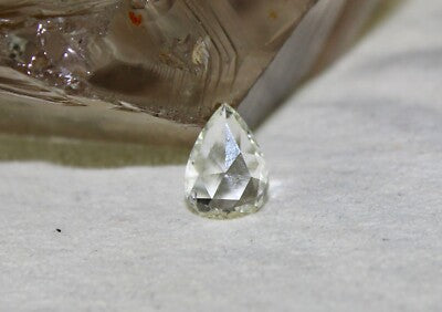 Certified Natural Diamond Rose Cut 1.31ct Pear Shaped Stone For Ring Pendant