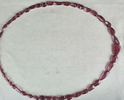 Certified 27" Long Natural Pink Tourmaline Beads 311 Ct Gemstone Necklace