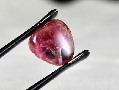 Certified Natural Ruby Heart Cabochon 7.93 Ct Drilled Gemstone Ring Pendant