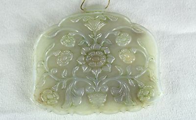 Exclusive Rare Persian Jade 341ct Natural Diamond Navratan Gemstone Gold Pendant