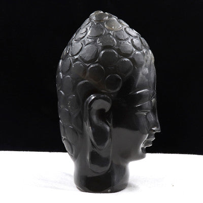 Natural Smokey Quartz Buddha Head Gemstone 8480 Ct Statue 6.5 In Home Decor