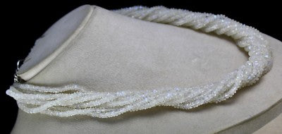 Natural Rainbow Moonstone Bead Faceted Round 8l 597 Ct Fashion Gemstone Necklace