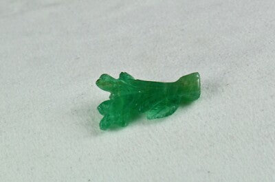 Certified Antique Natural Emerald 20.96ct Leaf Flower Carve Pendant Brooch Women