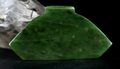 Certified Natural Green Jade 134.5ct Pendant Diamond Ruby 22k Gold Jadau Piece