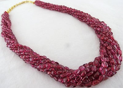 Certified Natural Vintage Spinel Beads 419ct Silver Necklace For Engagement