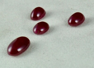 Certified Top Unheat Natural Ruby Oval Cabochon 26.14 Ct Gemstone Jewelry Set