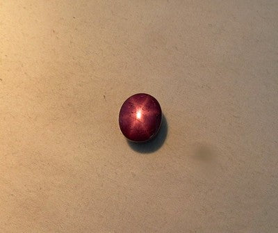 Certified Natural 6 Line Star Ruby 11.90ct Oval Cabochon Gem For Ring, Pendant