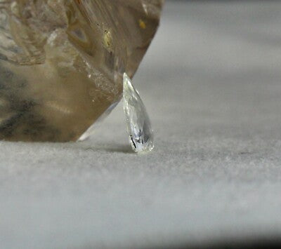 Certified Natural Diamond Pear 0.93 Ct I Colour Sterling Silver Ring Pendant