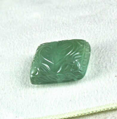 Antique Carved 71.40 Ct Natural Greenish Blue Aquamarine Gemstone For Pendant