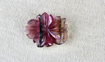 Natural Multi Tourmaline Flower Carved Pendant Brooch 18.99 Ct Gemstone Design
