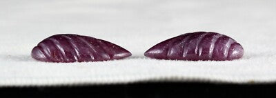 Certified Natural Untreated Ruby 48.80 Ct Carved Leaves Earring Sterling Silver