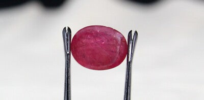 Certified Natural Burmese Ruby 7.36 Cts Oval Cabochon Gemstone Ring Pendant