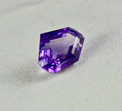 Fancy Cut Natural Amethyst 24.74 Ct Purple Semi Precious Gemstone Ring Pendant