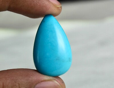 Natural Arizona Turquoise Pear Cabochon 18.93 Ct Gemstone For Ring Or Pendant