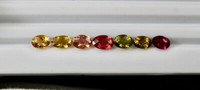 Certified Natural Multi Tourmaline Oval 7 Pcs 11.24 Ct Gemstone Bracelet Design