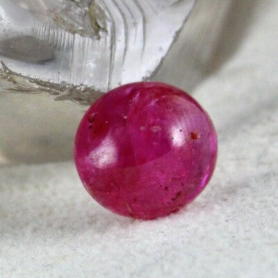 Certified Natural Burma Ruby Cabochon 10mm 5.61 Ct Sterling Silver Ring Pendant