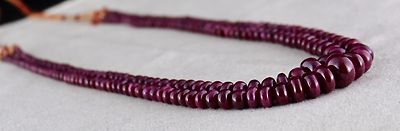 Certified Natural Ruby Beads Necklace 382 Ct Round Gemstone Collection Red