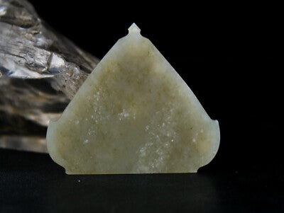 Antique Persian Nephrite Jade 121ct Natural Diamond Ruby 22k Gold Pendant