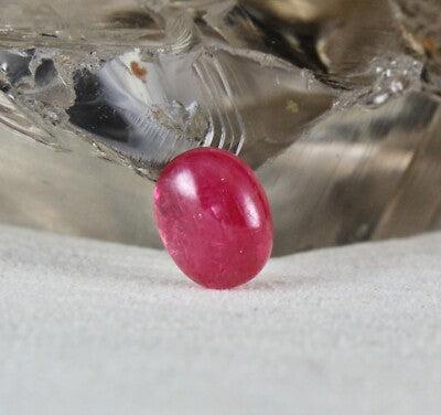 Certified Natural Burmese Ruby 7.36 Cts Oval Cabochon Gemstone Ring Pendant