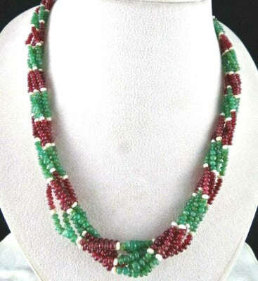 Certified Natural Emerald Spinel Pearl 308ct Gemstone Necklace For Women